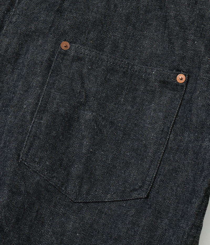BR16042T / BUZZ RICKSON'S WORLD WAR II BLACK DENIM BLOUSE SPLIT T