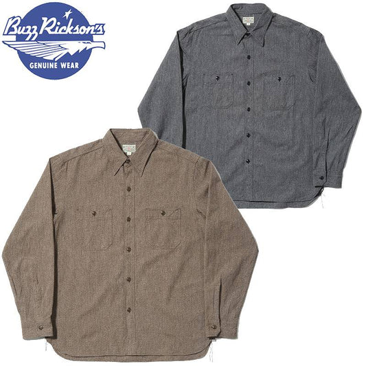 BR26082 / BUZZ RICKSON'S COTTON COVERT WORK SHIRT