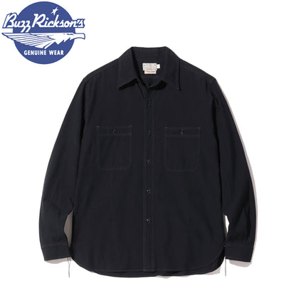 BR29143 / BUZZ RICKSON'S WILLIAM GIBSON COLLECTION BLACK CHAMBRAY WORK SHIRTS