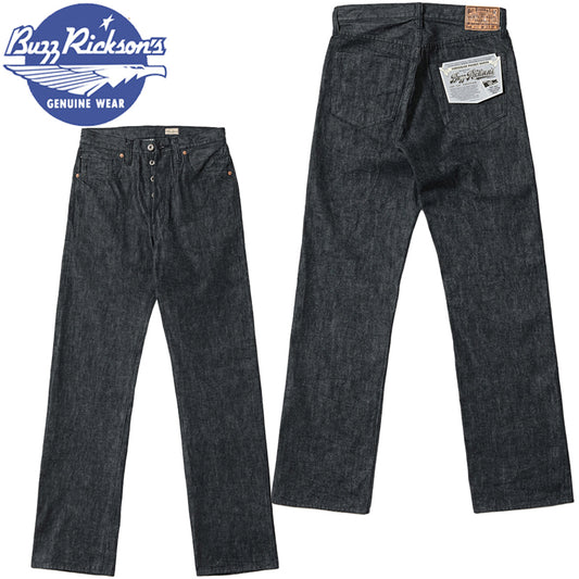 BR43042 / BUZZ RICKSON'S WORLD WAR II BLACK DENIM WAIST OVERALLS