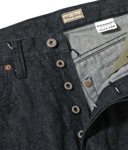 BR43042 / BUZZ RICKSON'S WORLD WAR II BLACK DENIM WAIST OVERALLS