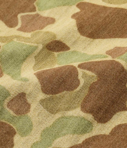 BR52660 / BUZZ RICKSON'S TROUSERS, HERRINGBONE TWILL CAMOUFLAGE SHORTS