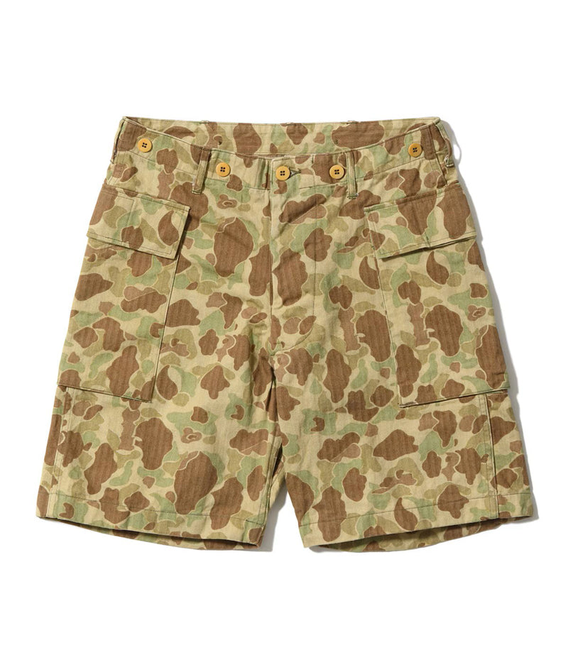 BR52660 / BUZZ RICKSON'S TROUSERS, HERRINGBONE TWILL CAMOUFLAGE SHORTS