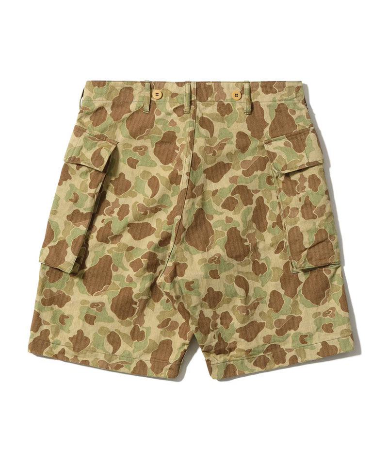 BR52660 / BUZZ RICKSON'S TROUSERS, HERRINGBONE TWILL CAMOUFLAGE SHORTS
