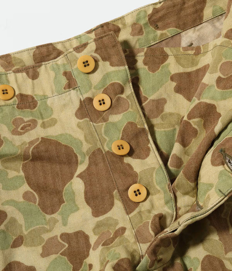 BR52660 / BUZZ RICKSON'S TROUSERS, HERRINGBONE TWILL CAMOUFLAGE SHORTS