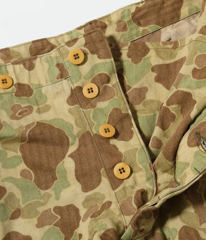 BR52660 / BUZZ RICKSON'S TROUSERS, HERRINGBONE TWILL CAMOUFLAGE SHORTS
