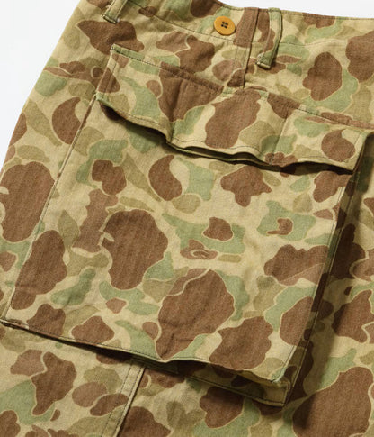 BR52660 / BUZZ RICKSON'S TROUSERS, HERRINGBONE TWILL CAMOUFLAGE SHORTS