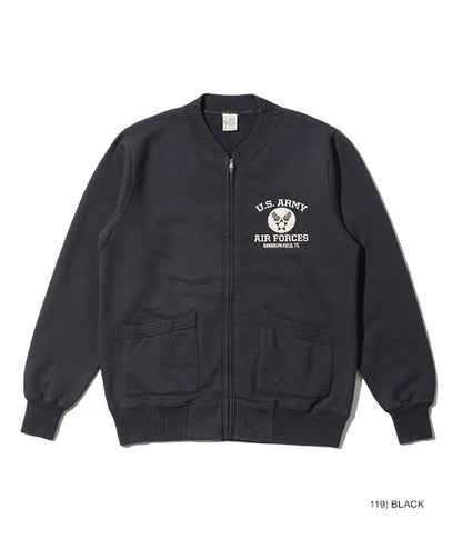 BR65601 BUZZ RICKSON'S SET-IN ZIP SWEAT SHIRT “U.S. ARMY AIR FORCES”