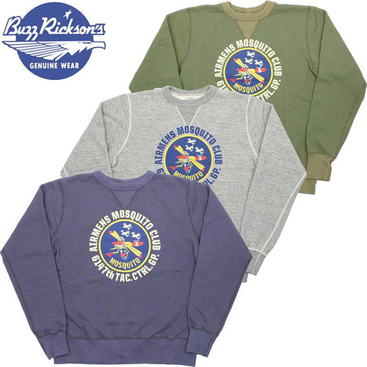 BR69290 / BUZZ RICKSON'S SET-IN CREW NECK SWEAT SHIRTS "AIRMENS MOSQUITO CLUB"