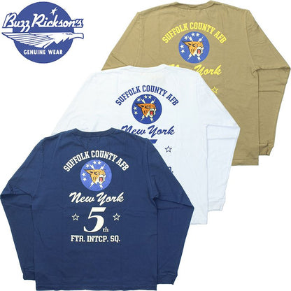 BR69449 / BUZZ RICKSON'S LONG SLEEVE T-SHIRTS "5th FTR.INTCP.SQ."