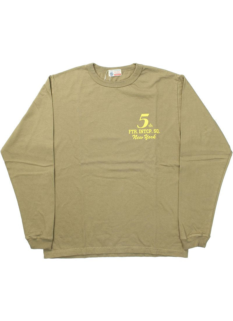 BR69449 / BUZZ RICKSON'S LONG SLEEVE T-SHIRTS "5th FTR.INTCP.SQ."