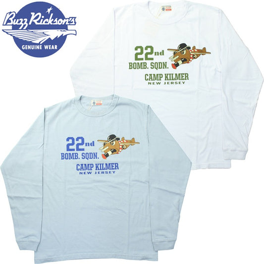 BR69509 / BUZZ RICKSON'S LONG SLEEVE T-SHIRTS "22nd. BOMB.SQDN.CAMP KILMER"