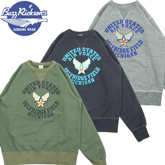 BR69630 / BUZZ RICKSON'S SET-IN CREW NECK SWEAT SHIRTS "USAF. SELFRIDGE FIELD"
