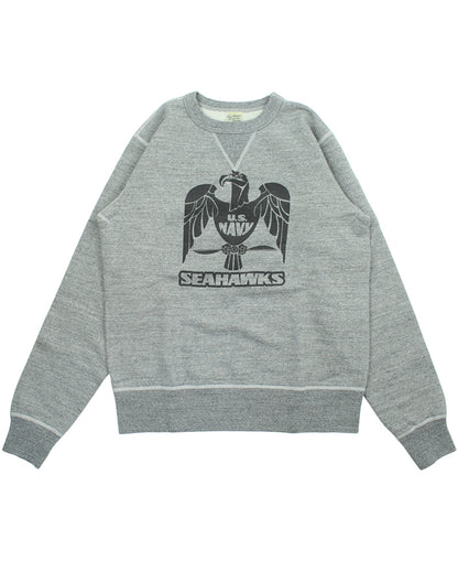 BR69631 / BUZZ RICKSON'S SET-IN CREW NECK SWEAT SHIRTS "U.S.NAVY SEAHAWKS"