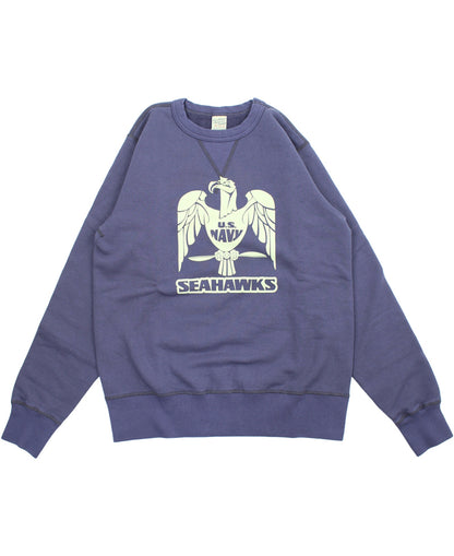 BR69631 / BUZZ RICKSON'S SET-IN CREW NECK SWEAT SHIRTS "U.S.NAVY SEAHAWKS"