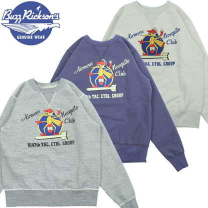 BR69632 / BUZZ RICKSON'S SET-IN CREW NECK SWEAT SHIRTS "AIRMENS MOSQUITO CLUB"