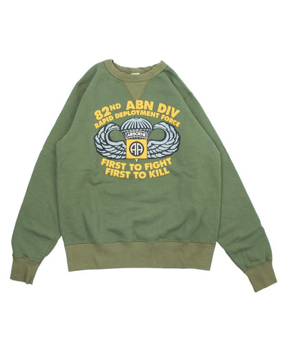 BR69633 / BUZZ RICKSON'S SET-IN CREW NECK SWEAT SHIRTS "82nd AIRBORNE DIVISION"