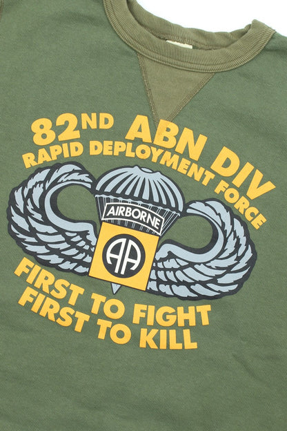 BR69633 / BUZZ RICKSON'S SET-IN CREW NECK SWEAT SHIRTS "82nd AIRBORNE DIVISION"