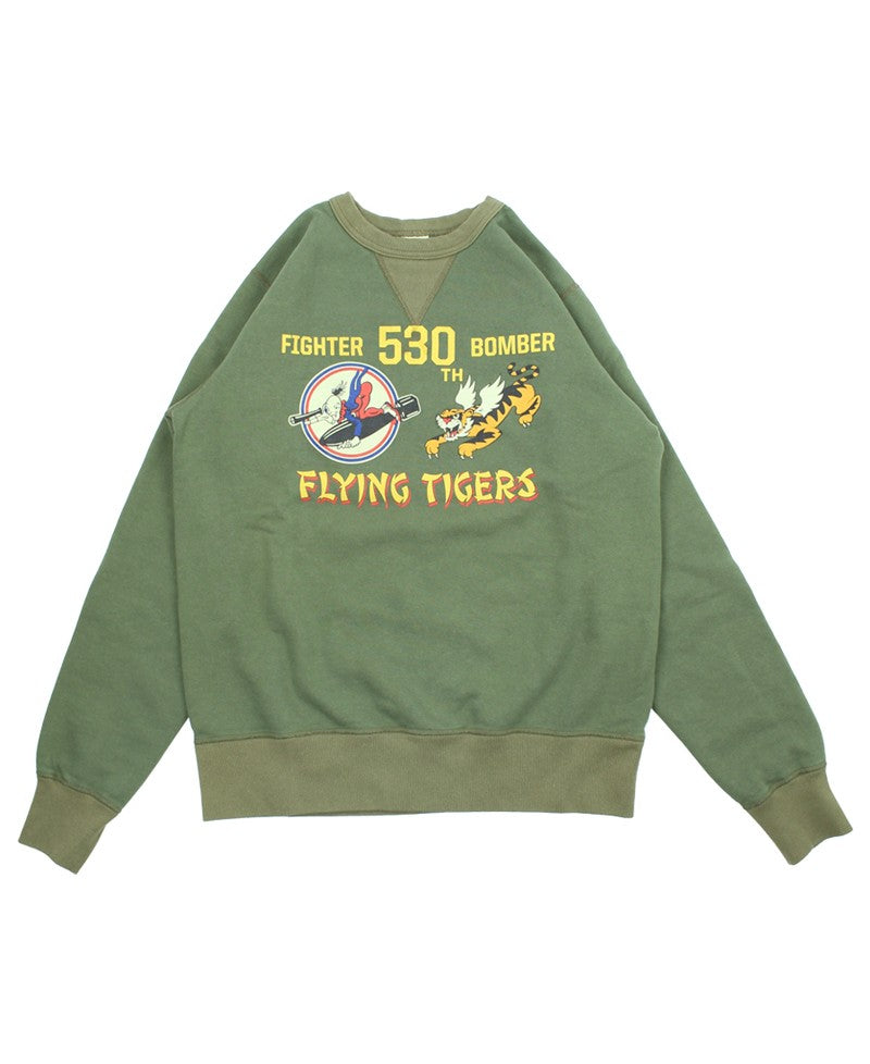 BR69634 / BUZZ RICKSON'S SET-IN CREW NECK SWEAT SHIRTS "530th FTR-BOMB F.T"