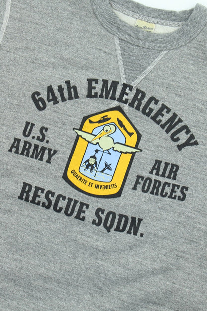 BR69635 / BUZZ RICKSON'S SET-IN CREW NECK SWEAT SHIRTS "64th EMERGENCY"