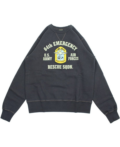 BR69635 / BUZZ RICKSON'S SET-IN CREW NECK SWEAT SHIRTS "64th EMERGENCY"