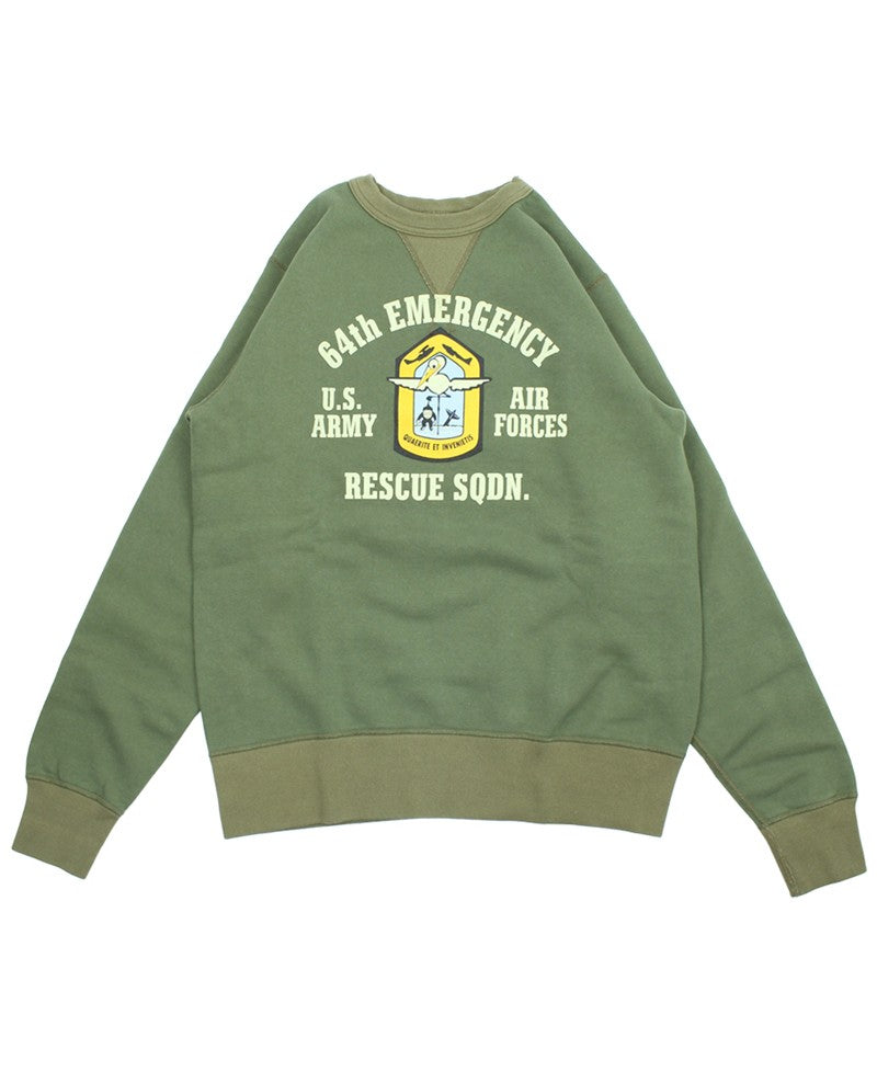 BR69635 / BUZZ RICKSON'S SET-IN CREW NECK SWEAT SHIRTS "64th EMERGENCY"
