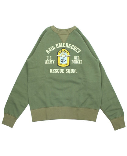 BR69635 / BUZZ RICKSON'S SET-IN CREW NECK SWEAT SHIRTS "64th EMERGENCY"