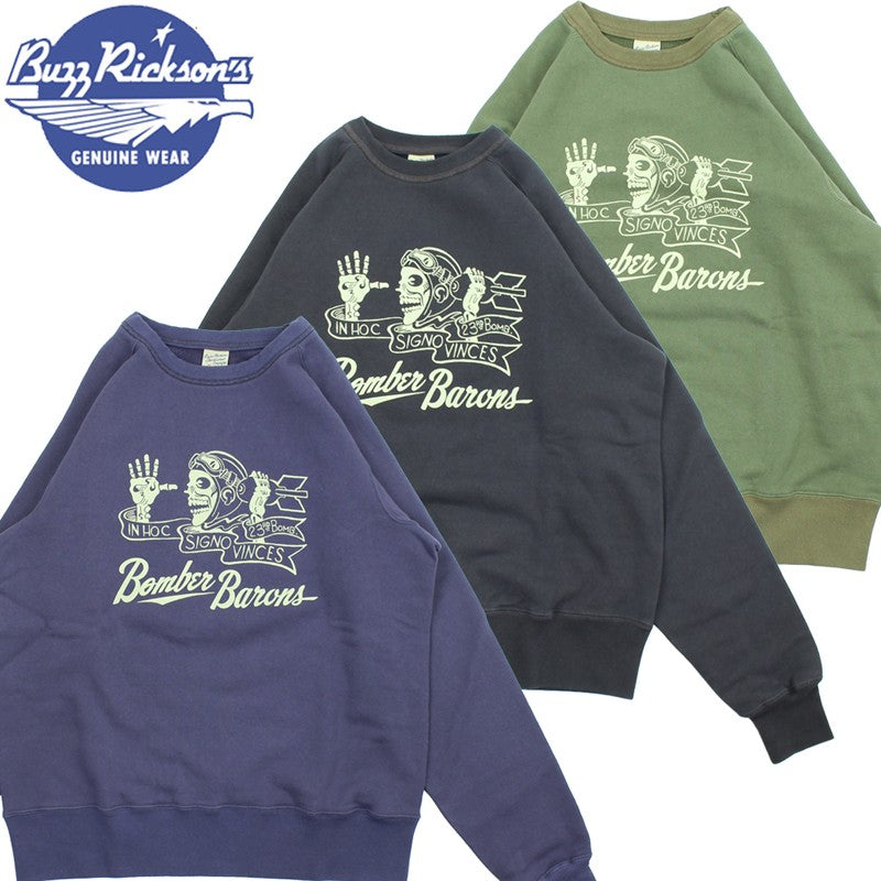 BR69637 / BUZZ RICKSON'S FREEDOM SLEEVE SWEAT SHIRTS “BOMBER BARONS”