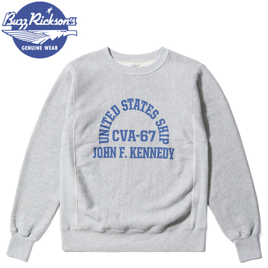 BR69645 / BUZZ RICKSON'S HORIZONTAL KNITTING SWEAT SHIRT “CVA-67 J.F. KENNEDY”