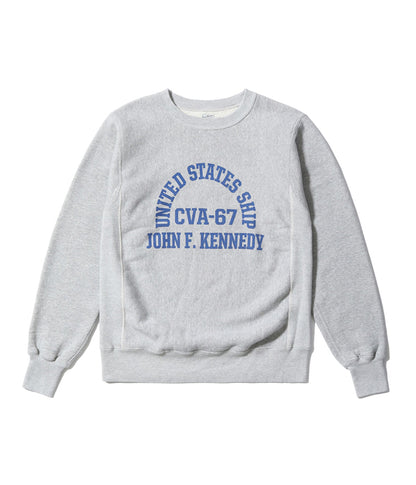 BR69645 / BUZZ RICKSON'S HORIZONTAL KNITTING SWEAT SHIRT “CVA-67 J.F. KENNEDY”
