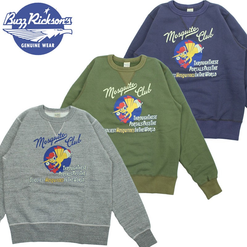 BR69802 / BUZZ RICKSON'S SET-IN CREW NECK SWEAT SHIRTS "MOSQUITO CLUB"