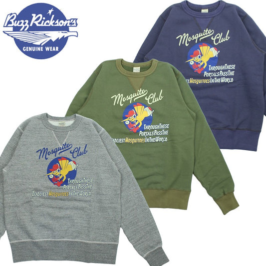 BR69802 / BUZZ RICKSON'S SET-IN CREW NECK SWEAT SHIRTS "MOSQUITO CLUB"