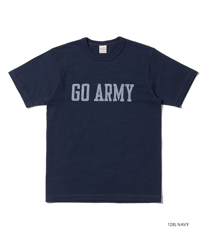 BR79182 / BUZZ RICKSON'S SLUB YARN PRINT TEE "GO ARMY BEAT NAVY" 