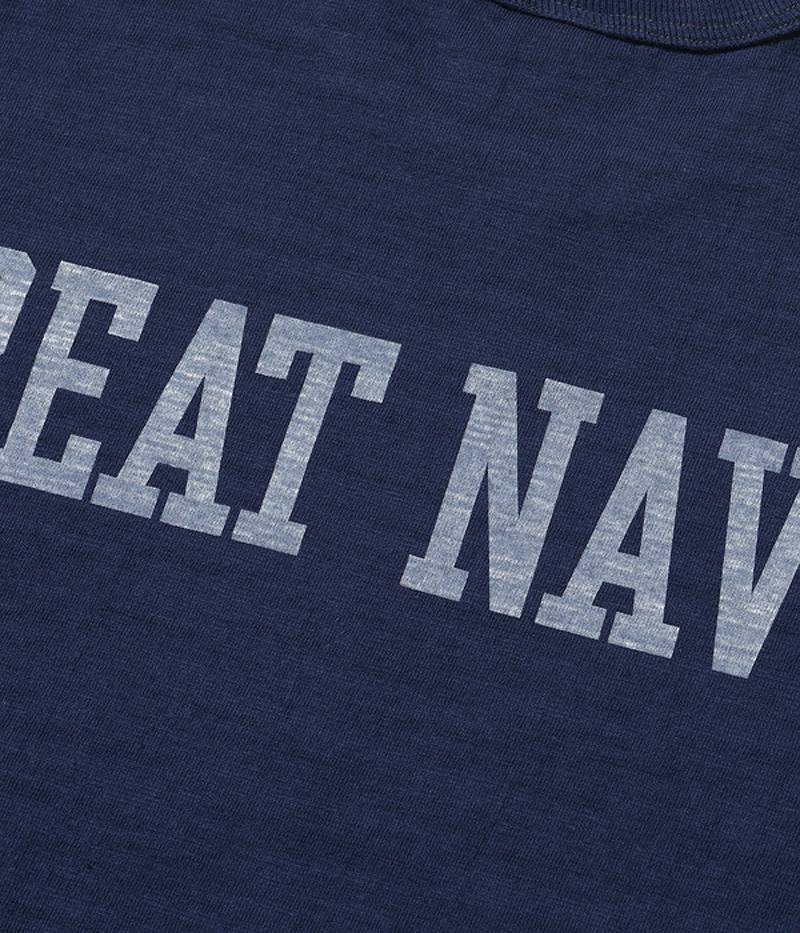 BR79182 / BUZZ RICKSON'S SLUB YARN PRINT TEE "GO ARMY BEAT NAVY"