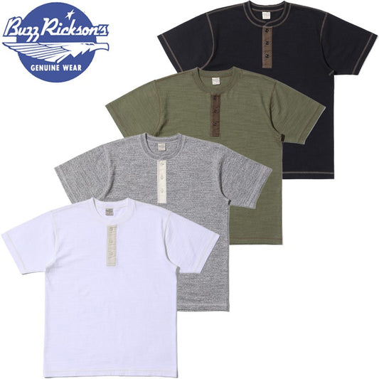 BR79192 / BUZZ RICKSON'S SLUB YARN HENLEY NECK T-SHIRT