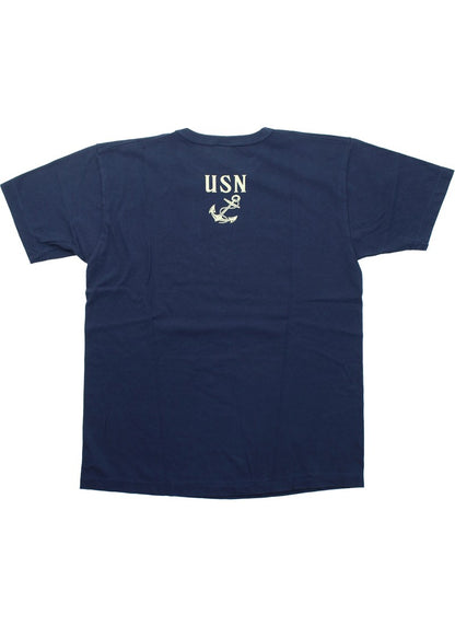 BR79573 / BUZZ RICKSON'S GOVERNMENT ISSUE T-SHIRT "U.S. NAVAL TRAINING SCHOOL"