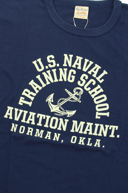 BR79573 / BUZZ RICKSON'S GOVERNMENT ISSUE T-SHIRT "U.S. NAVAL TRAINING SCHOOL"