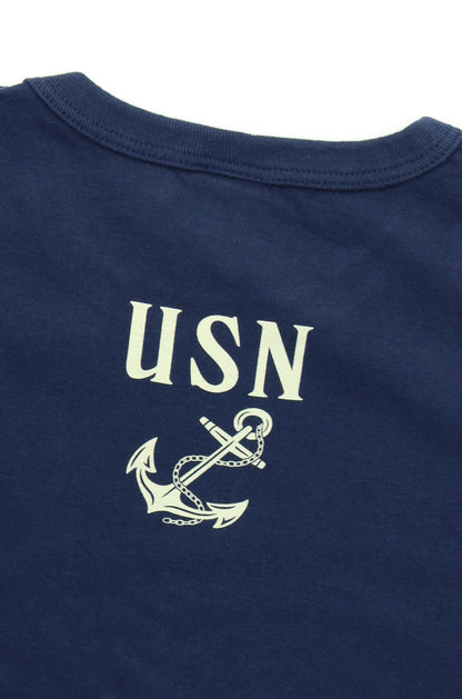 BR79573 / BUZZ RICKSON'S GOVERNMENT ISSUE T-SHIRT "U.S. NAVAL TRAINING SCHOOL"