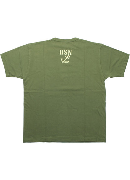 BR79573 / BUZZ RICKSON'S GOVERNMENT ISSUE T-SHIRT "U.S. NAVAL TRAINING SCHOOL"