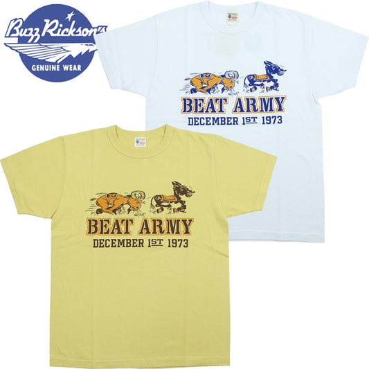 BR79702 / BUZZ RICKSON'S S/S MILITARY TEE " BEAT ARMY "
