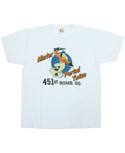 BR79703 / BUZZ RICKSON'S S/S MILITARY TEE " 451st BOMB. SQ. "