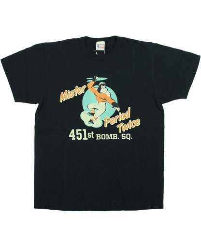 BR79703 / BUZZ RICKSON'S S/S MILITARY TEE " 451st BOMB. SQ. "
