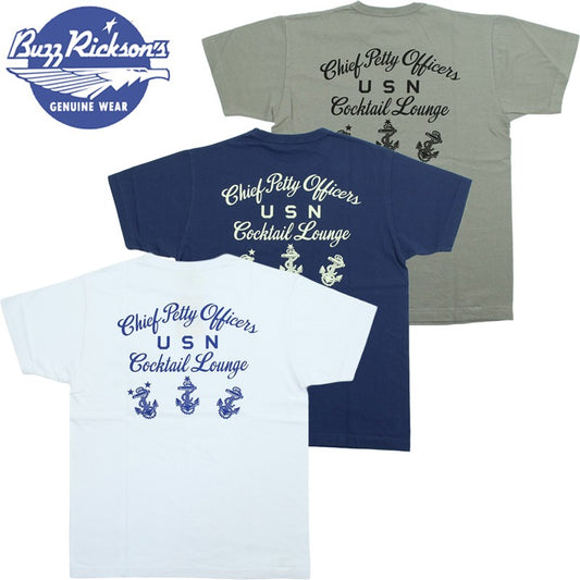 BR79706 / BUZZ RICKSON'S S/S MILITARY TEE " COCKTAIL LOUNGE "