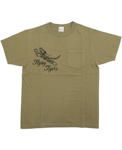 BR79709 / BUZZ RICKSON'S S/S MILITARY POCKET TEE " FLYING TIGERS "