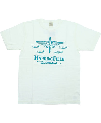 BR79726 / BUZZ RICKSON'S SLUB YARN PRINT TEE "USAAF HARDING FIELD"