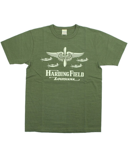 BR79726 / BUZZ RICKSON'S SLUB YARN PRINT TEE "USAAF HARDING FIELD"