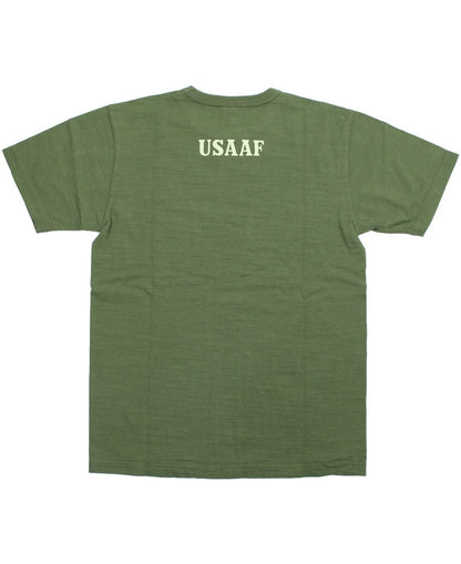 BR79726 / BUZZ RICKSON'S SLUB YARN PRINT TEE "USAAF HARDING FIELD"
