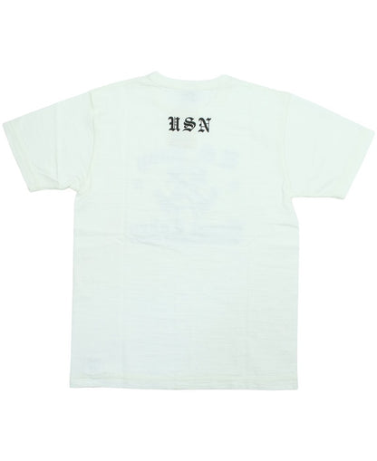 BR79727 / BUZZ RICKSON'S SLUB YARN PRINT TEE "USN GREAT LAKES"