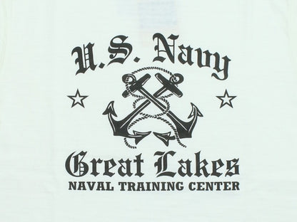 BR79727 / BUZZ RICKSON'S SLUB YARN PRINT TEE "USN GREAT LAKES"