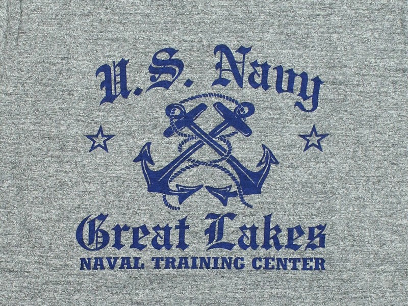 BR79727 / BUZZ RICKSON'S SLUB YARN PRINT TEE "USN GREAT LAKES"